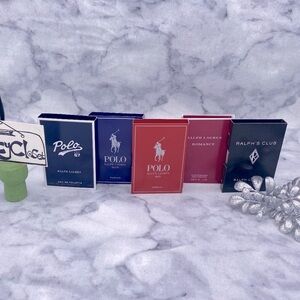 Lot of 5 Ralph Lauren Polo Set,Polo 67 Blue Red Romance-5x1.2ml,0.04oz-5pc-NEW